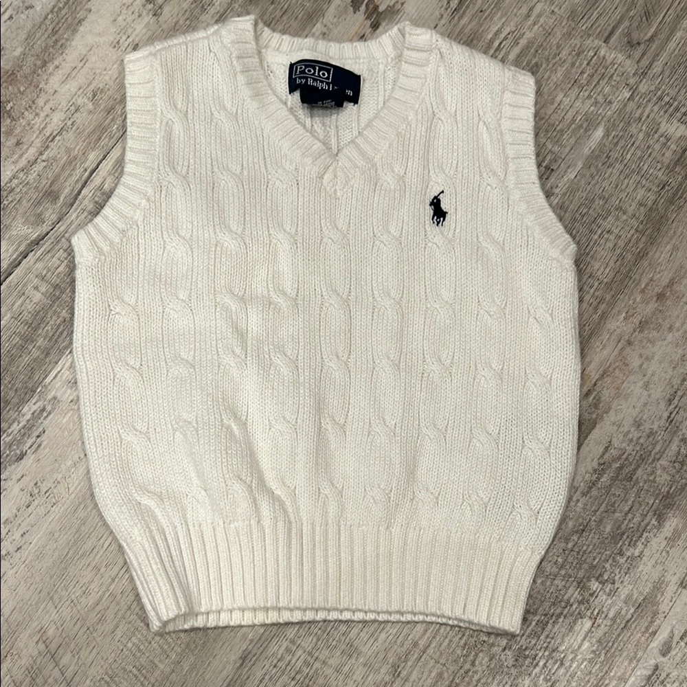Polo by Ralph Lauren Men's White Sweater Vest